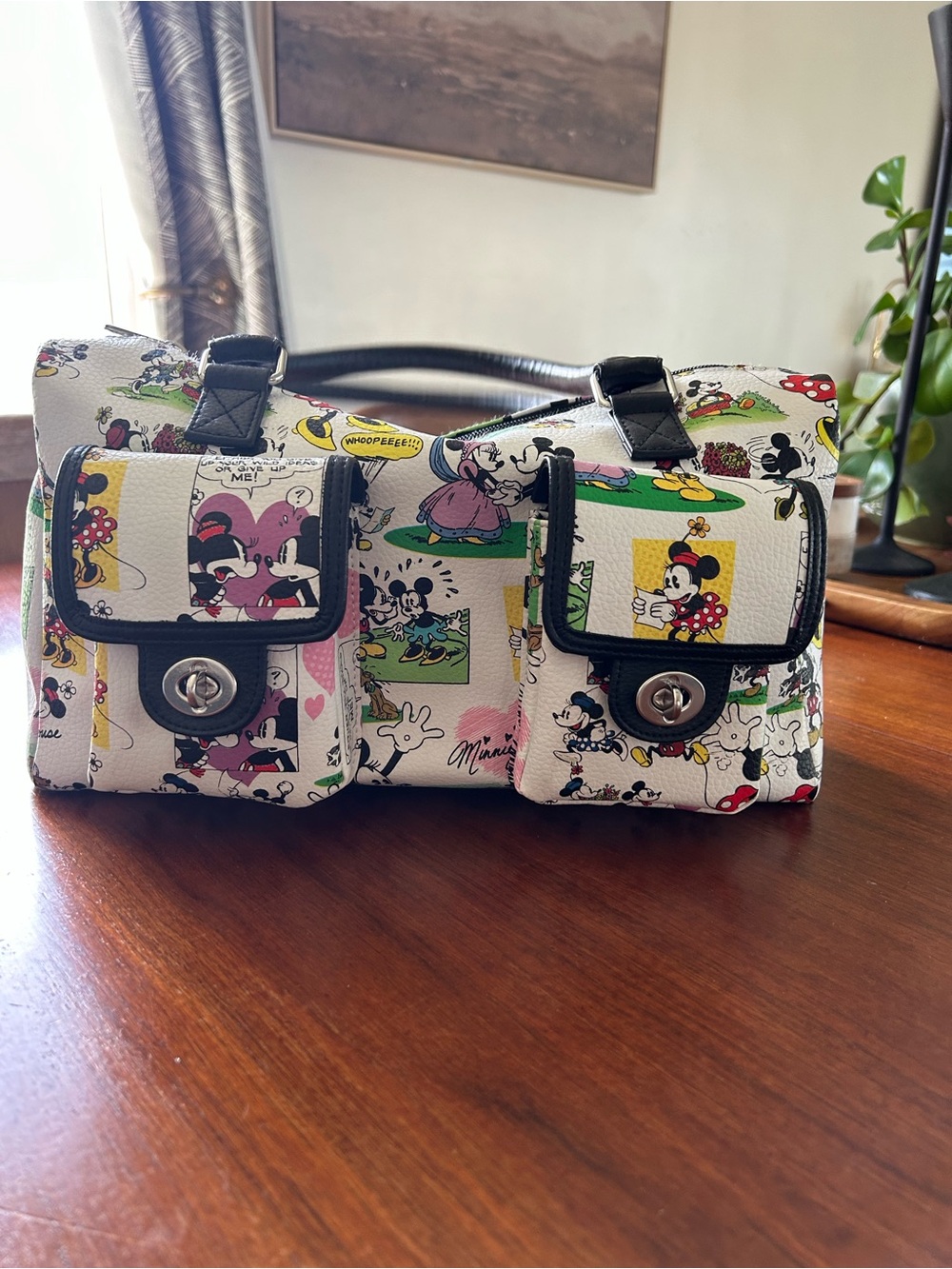 Disney Minnie & Friends Comic Satchel - White, Black, Red, Yellow, Pink, Green - Picture 3 of 9